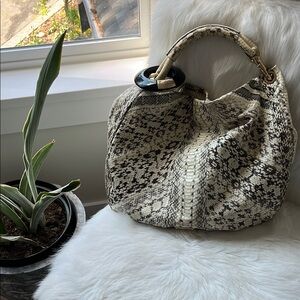 Jimmy Choo RARE snakeskin hobo tote